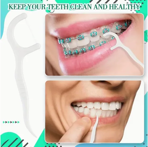 Vista 6 de Palillos de hilo dental profesional limpio - Bolsa de 300