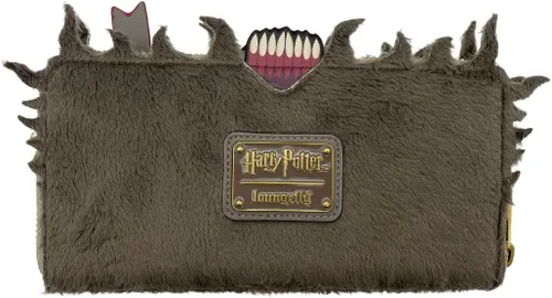 Vista 2 de Loungefly Cartera del libro de monstruos de Harry Potter, Marrón, Cartera con cremallera alrededor