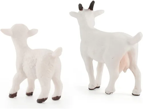 Vista 3 de BLAPNK 3 piezas de figuras realistas de ovejas y animales, figuras de juguete para pasteles, colección de figuras familiares de granero, cabra