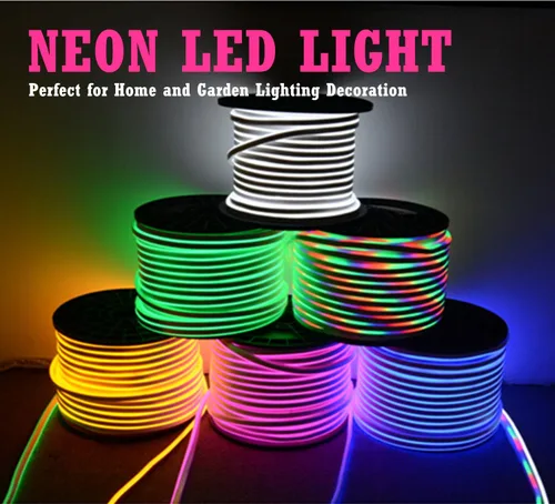 Vista 3 de Tira de luces LED de neón (110 – 120 V, 60 ledes/m, resistente al agua, 5050 SMD, con control remoto)