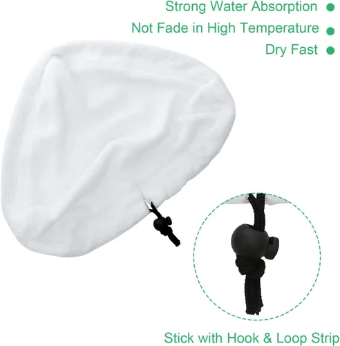 Vista 3 de 12 almohadillas de repuesto triangulares para trapeador de vapor, reutilizables, lavables, de microfibra, almohadillas de limpieza compatibles