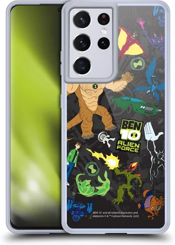Vista 9 de Head Case Designs Funda de gel suave con licencia oficial de Ben 10: Alien Force Ben's Jacket Graphics compatible con Samsung Galaxy S21 Ultra 5G