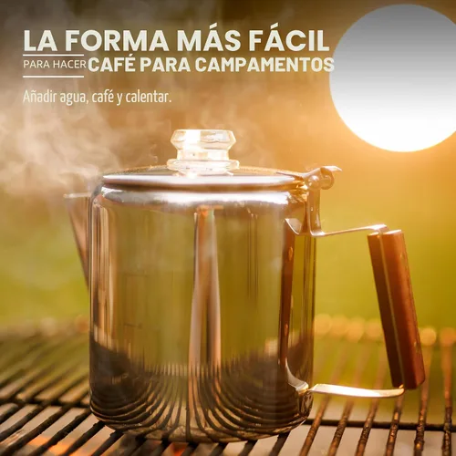 Vista 4 de COLETTI Cafetera percoladora Bozeman — SIN aluminio ni plástico [6 tazas]