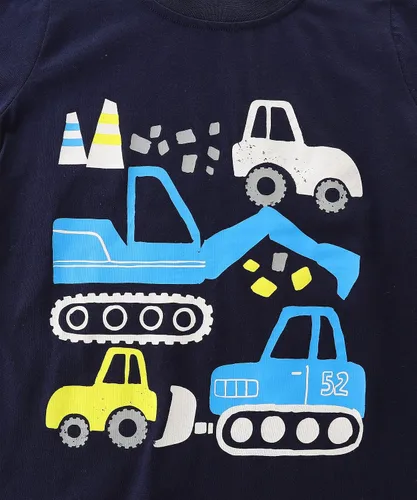Vista 3 de Conjunto de camiseta de manga corta y pantalón corto de algodón para bebé