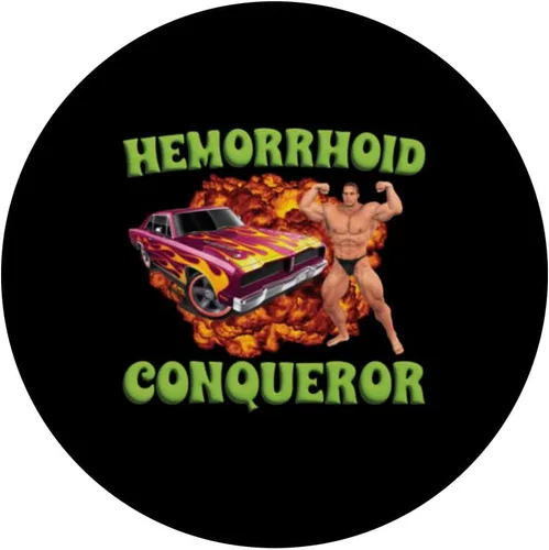 Vista 3 de Conquistador de hemorroides Meme divertido extraño ofensivo broma PopSockets intercambiables PopGrip