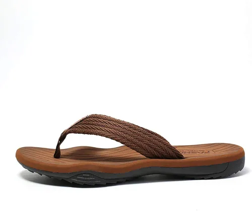 Vista 5 de Husmeu Sandalias de verano para hombre, sandalias de playa para hombre, antideslizantes, cómodas, con soporte de arco, sandalias de tanga, zapatos
