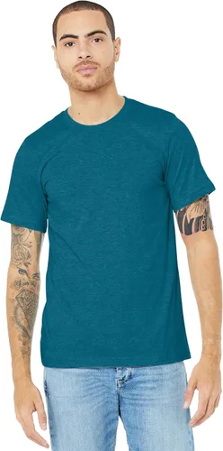 Vista 17 de Bella + Canvas Camiseta unisex de punto Heather CVC para adultos Gris jaspeado (Athletic Heather Gray)