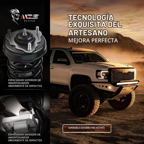 Vista 2 de MZS Kit de nivelación de 2 pulgadas, espaciadores de puntal delantero superior e inferior, kit de elevación compatible con Silverado Sierra Yukon