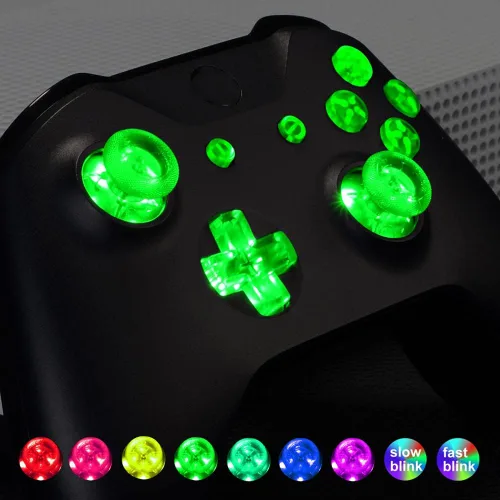 Vista 4 de eXtremeRate Kit LED de control de botón ABXY DTF para Xbox One estándar Xbox One S X 7 colores 9 modos control de botón - controlador no incluido