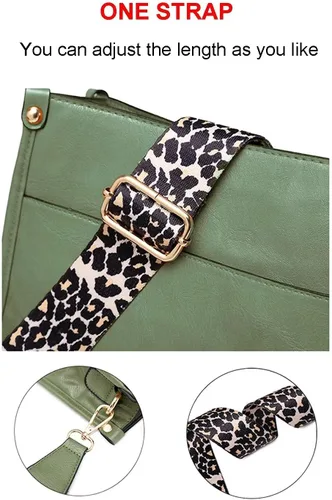 Vista 3 de Vegan Leather Crossbody Bags for Women, Crossbody Purse with Guitar Strap Zipped Pockets Handbag Shoulder Bag