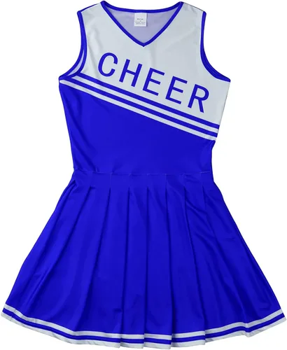 Vista 4 de GRAJTCIN Disfraz de animadora para niñas de 6 a 14 años, uniforme de animadora de Halloween