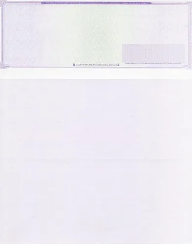 Vista 26 de 50 cheques en blanco de alta seguridad - Comprobaciones de computadora para QuickBooks en la parte superior (marrón laberintado) Peso del papel # 70