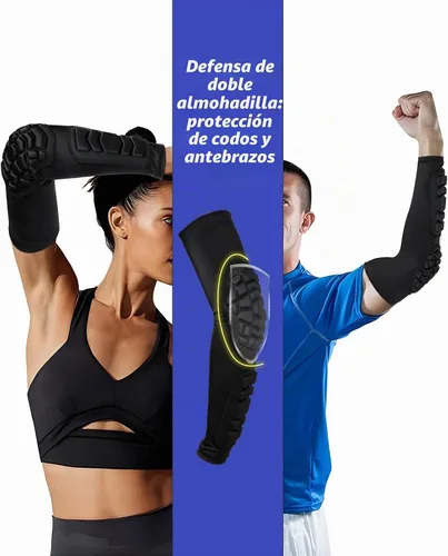 Vista 3 de AceList Coderas para brazos para adultos y niños, absorción de golpes, acolchado de EVA, antideslizante, transpirable, protección deportiva