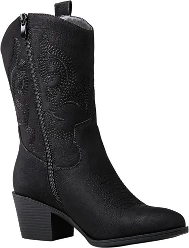 Vista 4 de GLOBALWIN Cowboy Boots for Women, Mid-Calf Western Style 19YY17negro