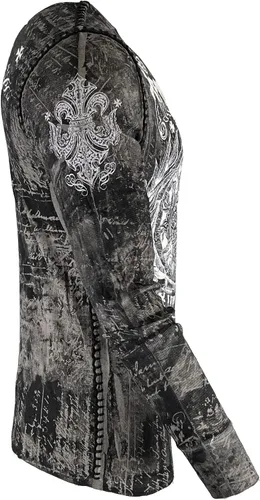 Vista 6 de Archaic by Affliction - Camisa térmica para hombre, color gris blindado, Gris