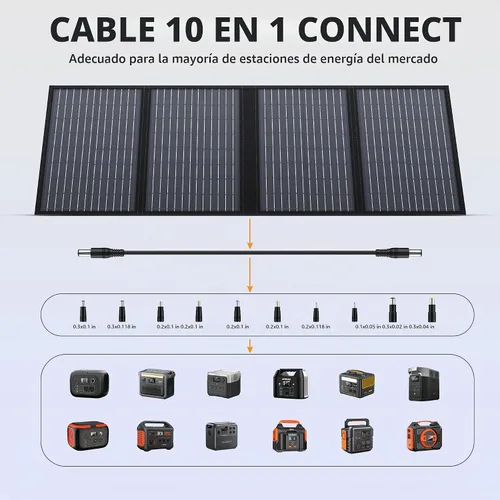 Vista 5 de Generador Solar con Paneles, EnginStar Generador Solar de 300W con Panel Solar de 60W, Banco de Energía Portátil de 80000mAh con Enchufe AC para Uso