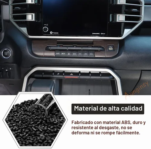 Vista 4 de Cubierta de moldura de control climático del aire del automóvil para Toyota Tundra/Sequoia 2022-2024, centro de control AC, botón de control