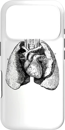 Vista 30 de Human Heart Lungs Anatomy Vintage Medical Anatomical Heart Case for iPhone 17