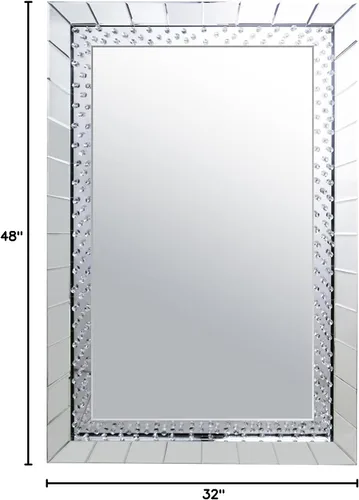 Vista 3 de Acme Espejo de pared rectangular con borde biselado de Nysa