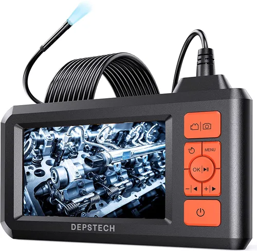 Vista 9 de DEPSTECH - Endoscopio industrial de 5.5 mm, cámara de inspección de boroscopio digital HD 1080P con pantalla de 4.3 pulgadas, cámara serpiente