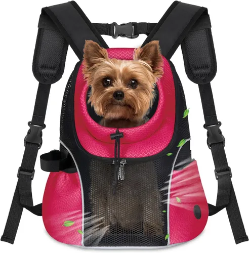 Vista 17 de WOYYHO Mochila portadora de perros para mascotas, mochila frontal