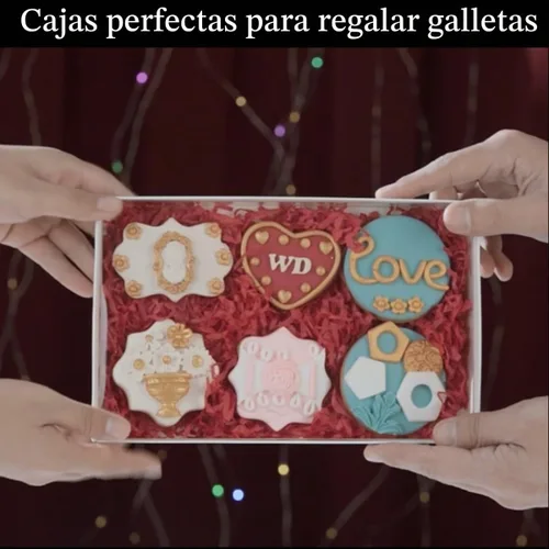 Vista 6 de RomanticBaking Paquete de 10 cajas transparentes para galletas de 9 1/2" x 6" x 1 1/4" pulgadas con ventana, cajas de panadería, cajas