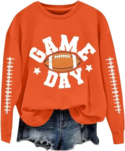Vista 7 de Women's Oversized Sweatshirt, Long Sleeve Sweatshirts Crewneck Printed Pullover Tops, S-3XL
