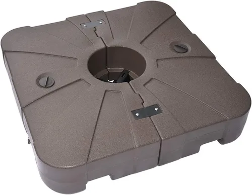 Vista 13 de EliteShade USA - Base de sombrilla para patio de 33" x 33", cuadrada, rellena de arena/agua, soporte de sombrilla negro