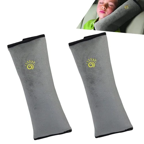 Vista 9 de 2 almohadas azules para cinturón de seguridad para niños, almohada para cinturón de seguridad de bebé, protector de almohada de asiento de automóvil