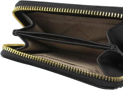 Vista 3 de Michael Kors Jet Set - Estuche para tarjetas con cremallera y logotipo de viaje MarrónNegro