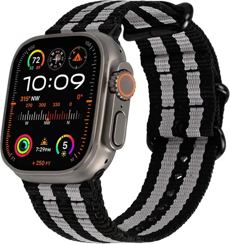 Vista 28 de Carterjett - Correa para Apple Watch 1.732 pulgadas, 1.654 pulgadas, 1.575 pulgadas, 1.496 pulgadas, nailon NATO, correas iWatch, mujeres y hombres