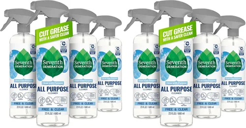 Vista 9 de Seventh Generation Limpiador Multiusos, Fórmula Biodegradable, Transparente, 23 oz (Paquete de 4)