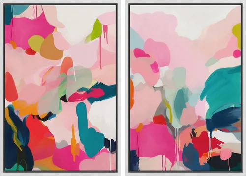 Vista 86 de SIGNWIN Lienzo enmarcado para pared, ilustraciones abstractas texturizadas en tonos beige terrosos, arte moderno, decorativo, contemporáneo