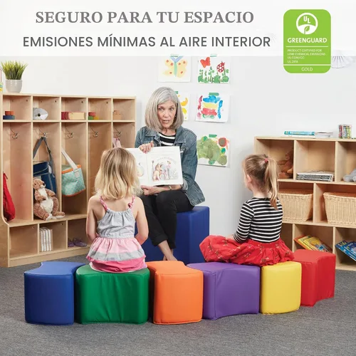 Vista 6 de FDP 10442-AS - Juego de taburetes de espuma suave mariposa de 10 pulgadas Surtido