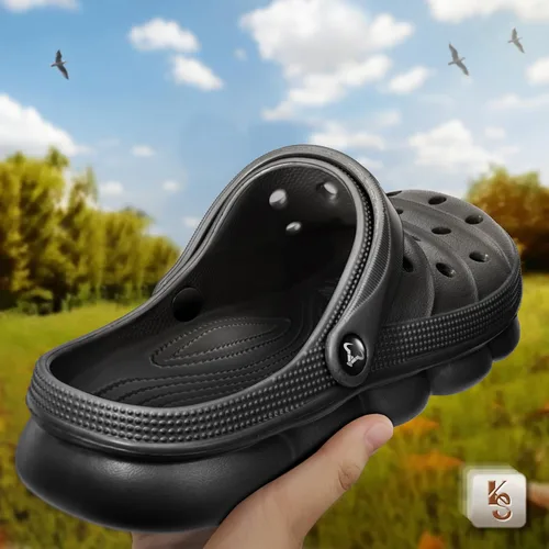 Vista 2 de KEMISANT Zuecos para hombre, unisex, sin cordones, para jardín, zapatos limpiadores, zapatos de trabajo en casa, acolchados, de apoyo