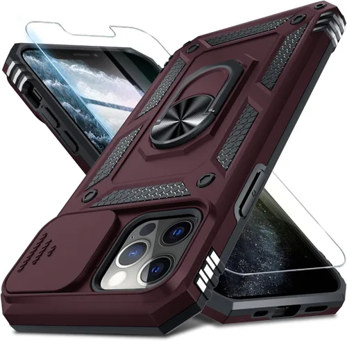 Vista 136 de Janmitta Funda para iPhone 8 Plus/7 Plus/6 Plus, Cubierta de Teléfono con Cubierta Deslizante Integrada para Lente de Cámara + Protector