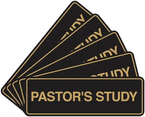 Vista 14 de Signs ByLITA Señal de estudio estándar del pastor (negro) - Pequeño
