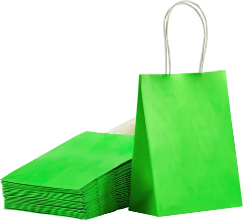Vista 16 de SUNCOLOR 25 bolsas pequeñas de regalo negras con asas, mini bolsas de regalo de 6 pulgadas para recuerdos de fiesta, golosinas y recuerdos de boda
