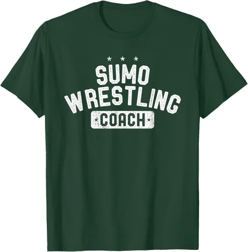 Vista 73 de Camiseta vintage de lucha libre Sumo Entrenador de lucha libre, Negro, S