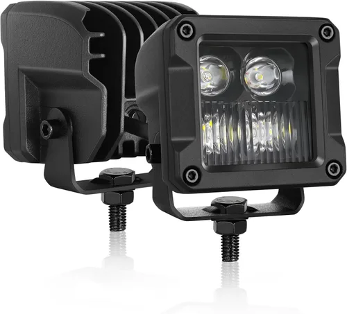 Vista 12 de Cubitos LED, 3 pulgadas, 80 W, CREE LED Pods 3x3, combo de inundación puntual para todoterreno, luces de conducción antiniebla para camión