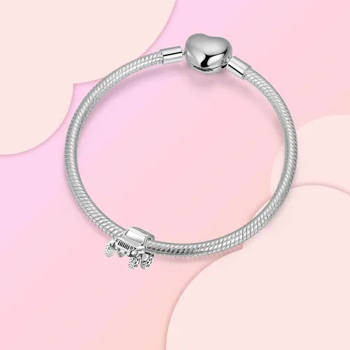 Vista 16 de Dije de girasol con diseño de estrella y luna y elefante para pulsera, collar de plata de ley 925, dijes de corazón de amor para mujer, regalo