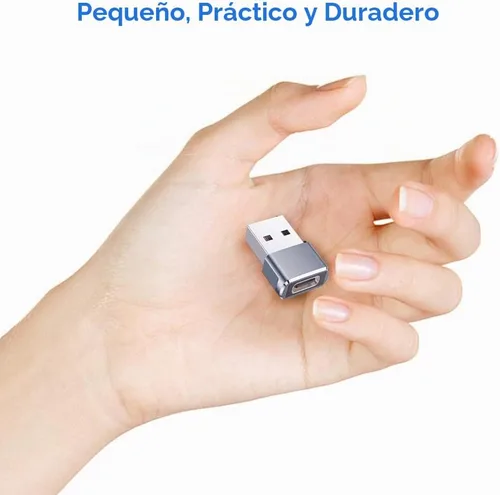 Vista 5 de QCEs Adaptador USB a USB C, 2 unidades USB-C hembra a USB macho convertidor de cargador para iPhone 17/16/15/14/13/12/11 Pro Max CarPlay, Apple
