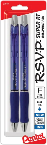 Vista 12 de Pentel RSVP Bolígrafo retráctil súper suave, surtido, paquete de 8 (BX480BP8M)