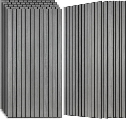 Vista 34 de Paquete de 4 paneles acústicos absorbentes de sonido, 47.2"x23.6" (47.2 x 23.6 pulgadas) paneles de amortiguación de sonido, paneles decorativos