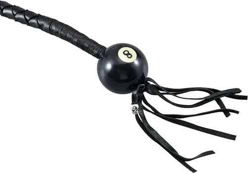 Vista 3 de Dream Apparel Látigo de Cuero para Motocicleta de 36 Pulgadas "Get Back" para Manillar con Flecos para Motociclista con Bola de Billar, Negro