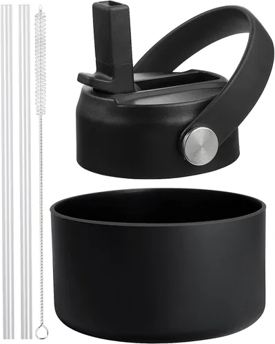 Vista 12 de Tapa de popote RRegeny para Hidromatraz de Boca Ancha 32 40 oz, Tapas con asa flexible compatible con Hidromatraz, Tapa deportiva de repuesto