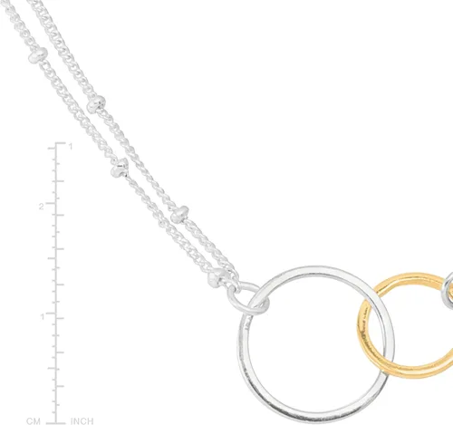 Vista 5 de Silpada Pagosa - Collar de eslabones circulares en plata de ley y chapado en oro de 14 quilates