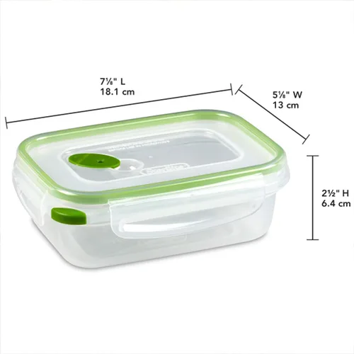 Vista 3 de Sterilite Corp. Rectángulo Ultra Seal, Tamaño 3.1 Taza, Paquete de 6