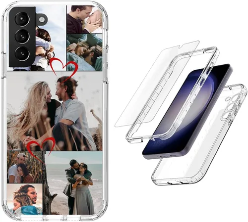 Vista 11 de Funda resistente personalizada para Samsung Galaxy S20 FE [protector de pantalla de vidrio templado] [carcasa de silicona suave] [parachoques de PC]