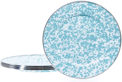 Vista 14 de Golden Rabbit Platos llanos esmaltados, 10.5 pulgadas, americana, juego de 4 Set of 4 Plates, 10.5 inch